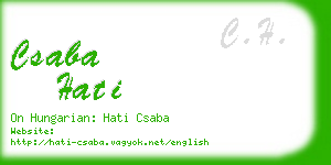 csaba hati business card